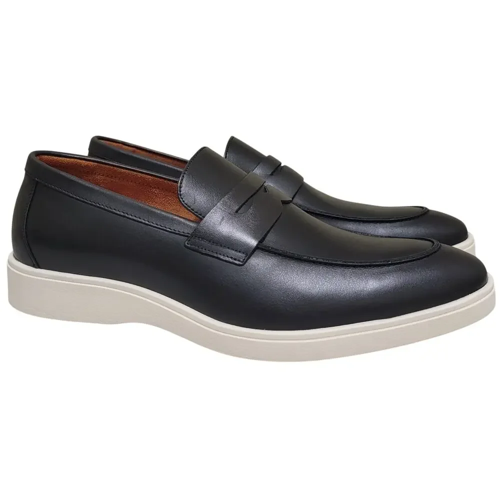 Stacy Adams Men Spencer Slip On Moc Toe Penny Loafers Size US 10M Black